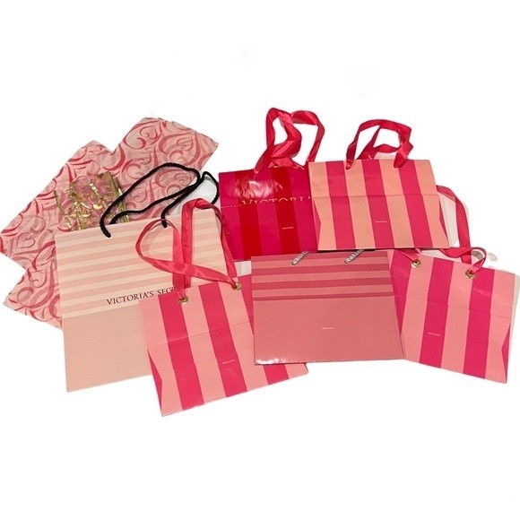 Victoria’s Secret Paper Shopping Bags Set of 6 - Picture 4 of 16